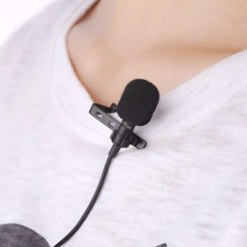 Micro cài áo 💓FREESHIP💓 Micrô thu âm mini có thiết kế cài áo tiện dụng, dành cho điện thoại và máy tính 7388