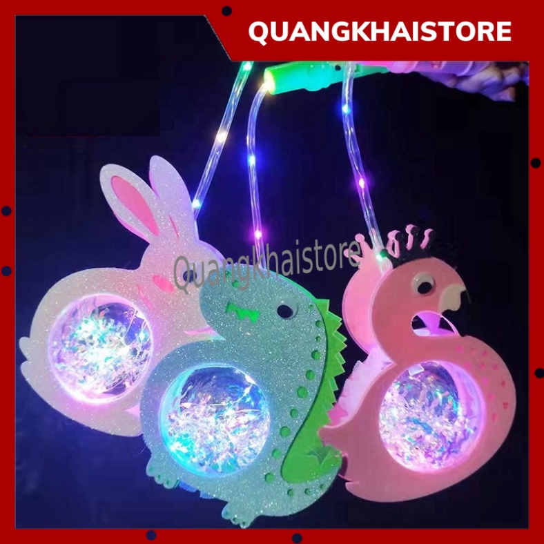 Đồ chơi đèn lồng phát sáng hình thú dễ thương ,đèn lồng trung thu có đèn 3 chế độ nháy cho bé