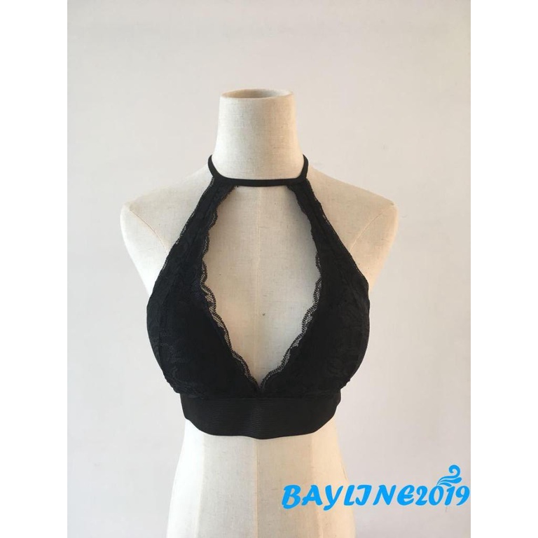 Áo Lót Ren Hoa Cổ V Khoét Sâu Quyến Rũ Cho Nữ