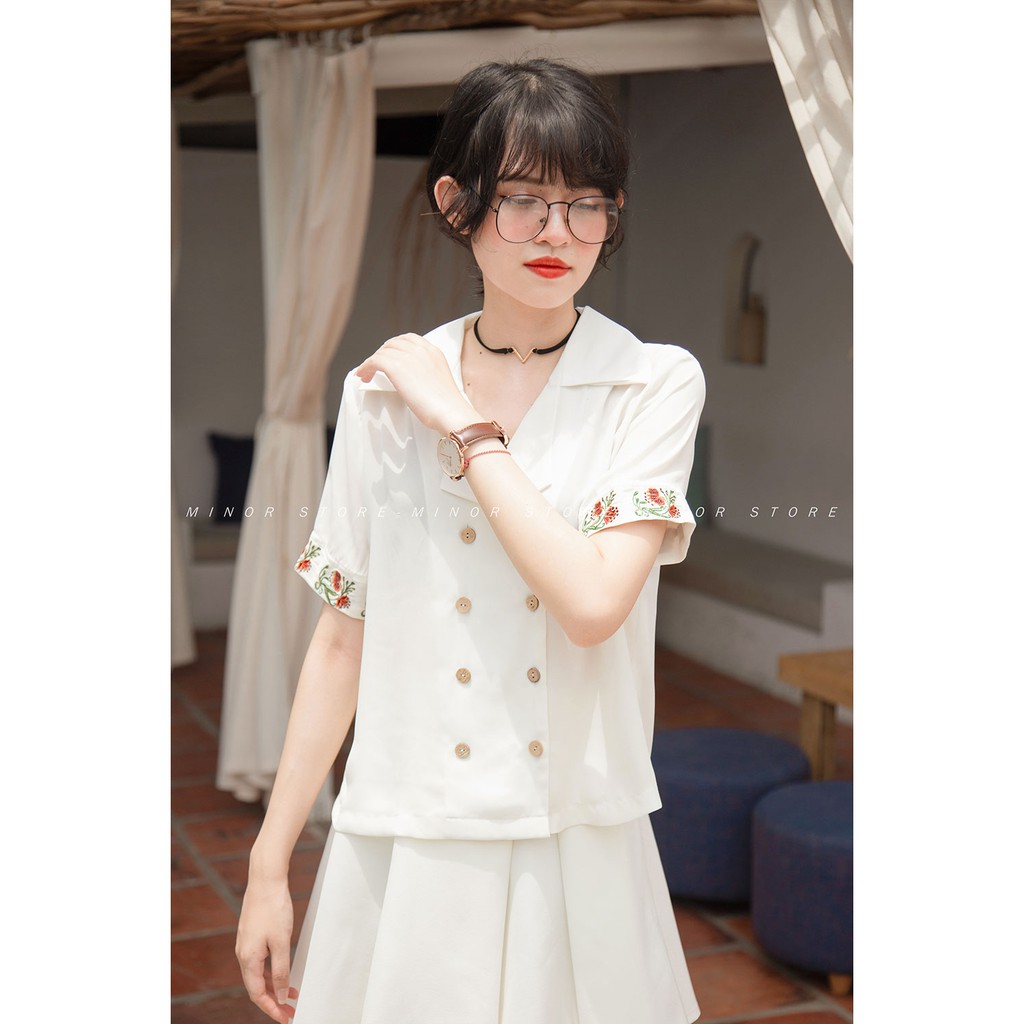 QUẦN VÁY TRẮNG 2 LỚP XẾP LY [MINOR ESTER] | BigBuy360 - bigbuy360.vn