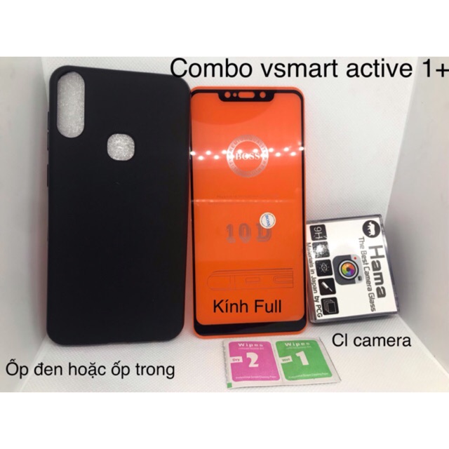 Combo vsmart active 1+ ốp lưng - cường lực - camera