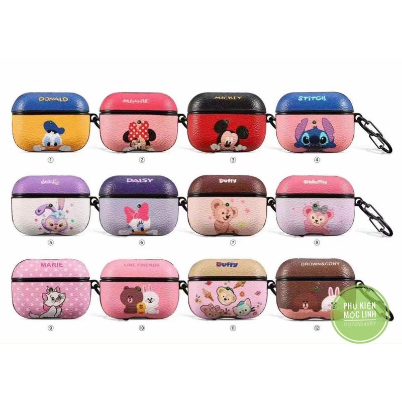 ☘️Tặng kèm móc treo☘️Case Airpod 1 2 Pro ...Vỏ bao bọc UNIQUE đựng tai nghe không dây airpods silicon vịt gấu Brown Thỏ