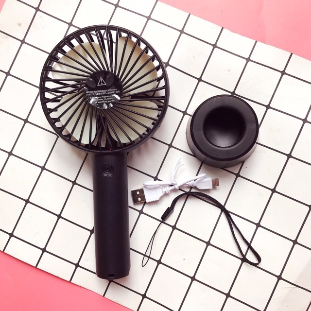 Quạt cầm tay - quạt để bàn 3 tốc độ có đế siêu tiện lợi | BigBuy360 - bigbuy360.vn