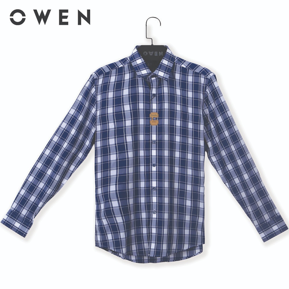 Áo sơ mi dài tay nam Owen Bamboo Regularfit họa tiết caro - AR23228D