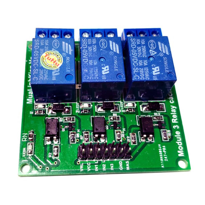 Module Relay 5V 3 Kênh 10A Cách Ly Quang - NTHN
