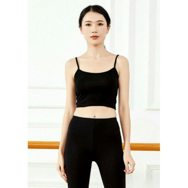 (sẵn) Áo múa hai dây croptop mặc bên trong A73 Lotus