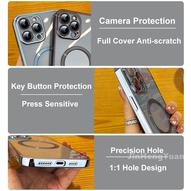 Ốp Điện Thoại Mềm Trong Suốt Màu Tím Đậm Cho IPhone 14 13 12 11 Pro Max