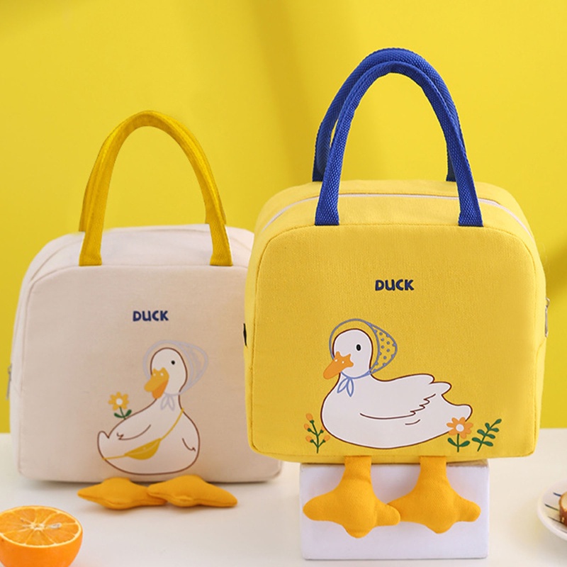 Túi Đựng Hộp Cơm Trưa Giữ Nhiệt Họa Tiết Hoạt Hình Cho Nam Và Nữ