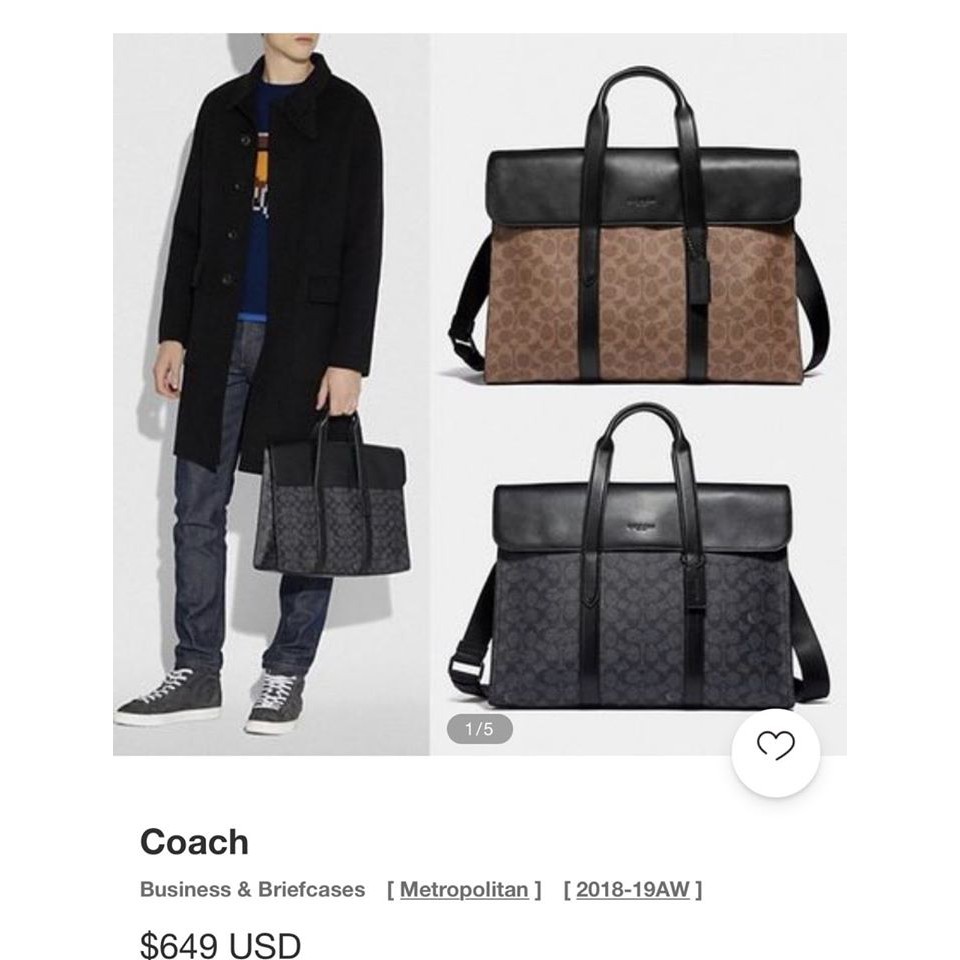 Cặp công sở nam Coach