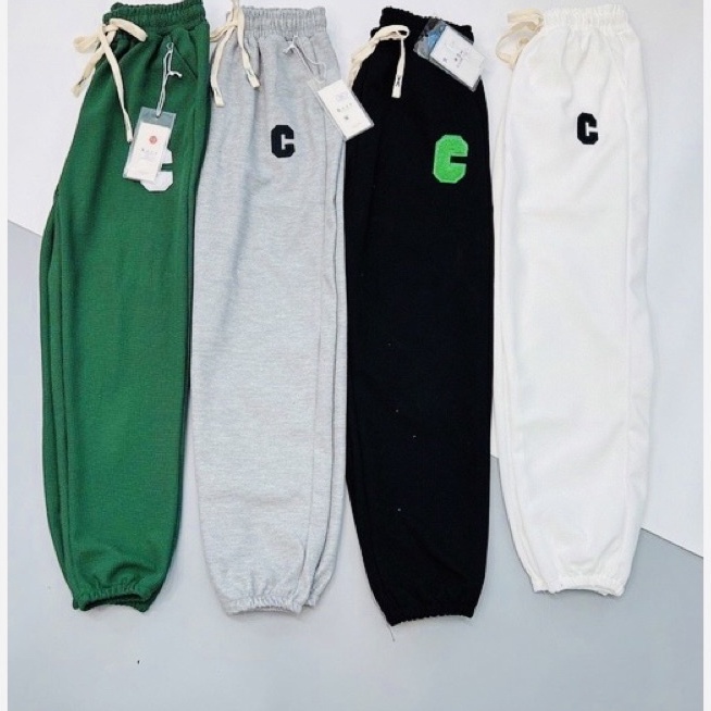 Quần JOGGER nữ bom gấu chất tổ ong chữ C