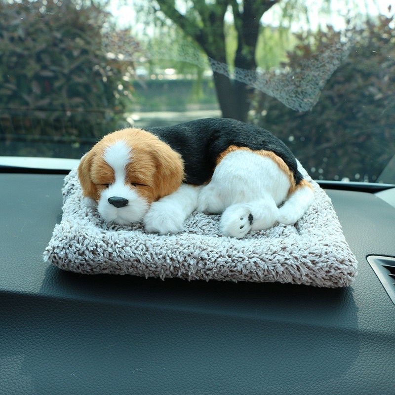 CHÚ CHÓ THAN HOẠT TÍNH KHỬ MÙI &amp; TRANG TRÍ TAPLO Ô TÔ LOẠI LỚN 28CM X 21CM