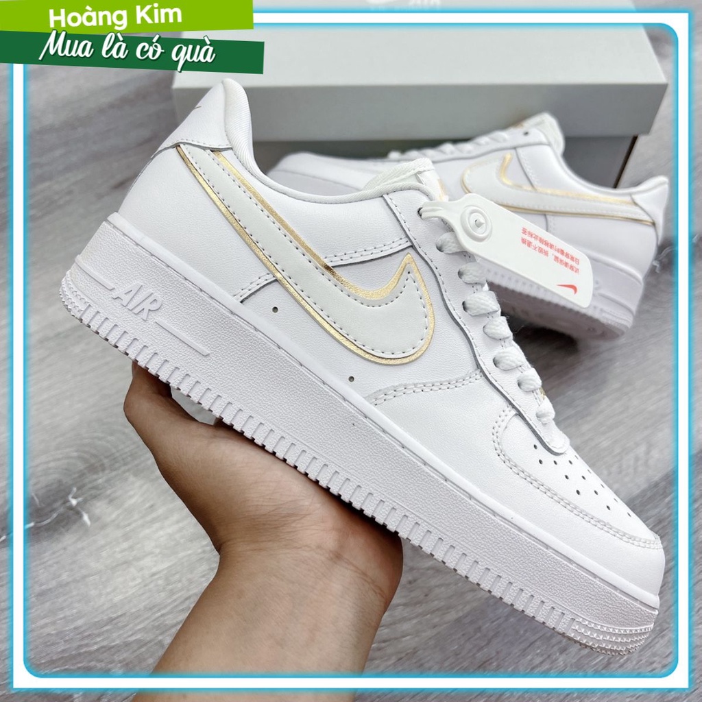 Giày Air Force 1 trắng viền vàng , AF1 phối màu trắng viền vàng cao cấp mới nhất