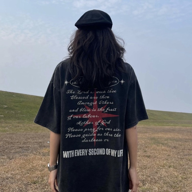 Áo phông TRYTHM chất liệu vải wash xịn