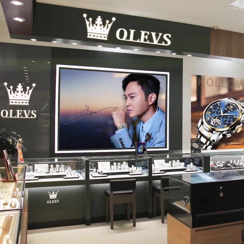 Đồng hồ nam OLEVS 2876 chính hãng dây da bò chống thấm nước sâu hiệu ứng phát sáng | BigBuy360 - bigbuy360.vn