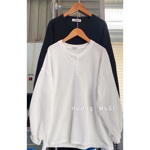 Áo len xốp oversize 3 cúc mã 2112 - ảnh thật + video | BigBuy360 - bigbuy360.vn