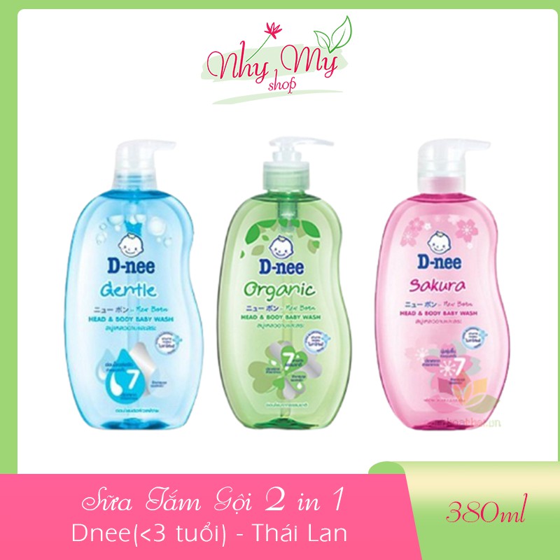 Sữa Tắm gội toàn thân Dnee Pure Cho Bé từ 0 đến 3 tuổi - 380ml