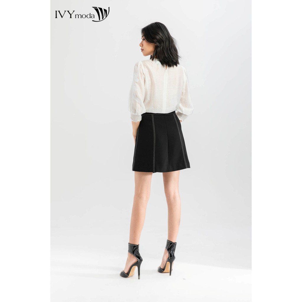 Chân váy chữ A chần chỉ nổi IVY moda MS 31B8486