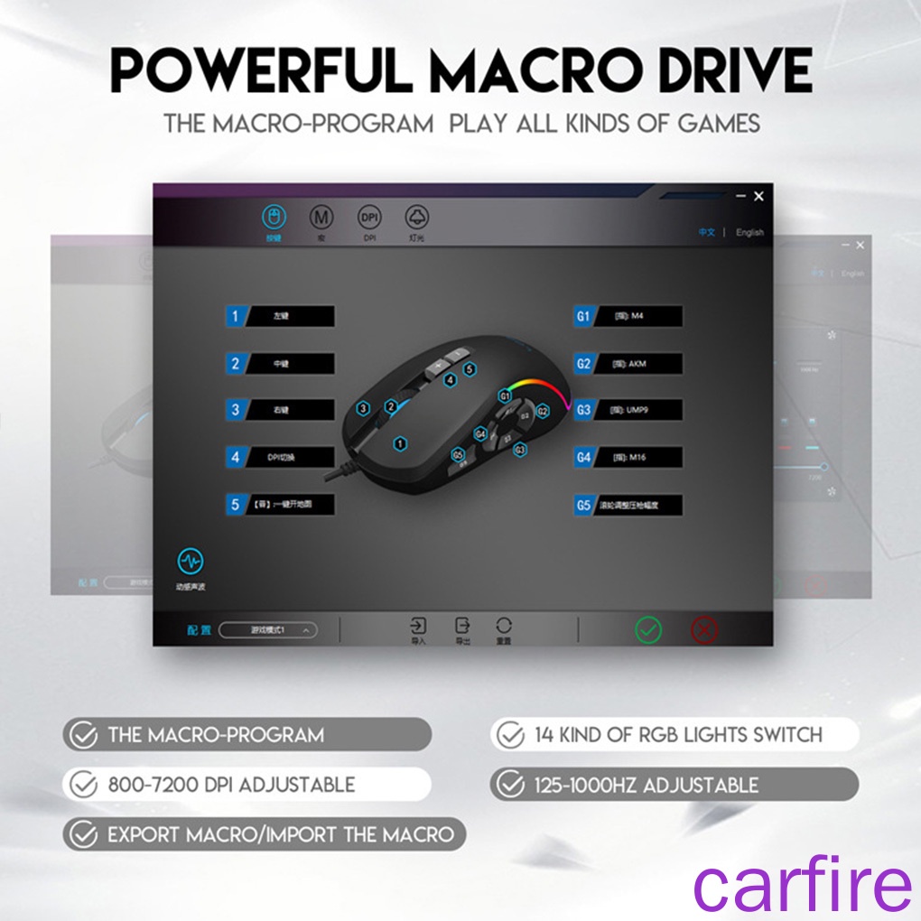 Chuột Chơi Game 10 Nút Bấm Có Đèn Rgb Nhiều Màu