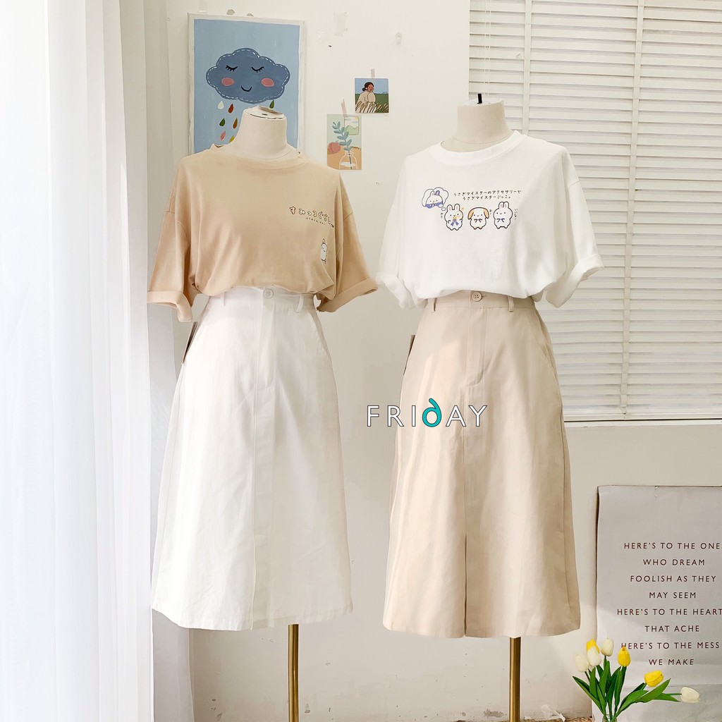 Chân váy thô 1 khuy xẻ trước Friday | BigBuy360 - bigbuy360.vn