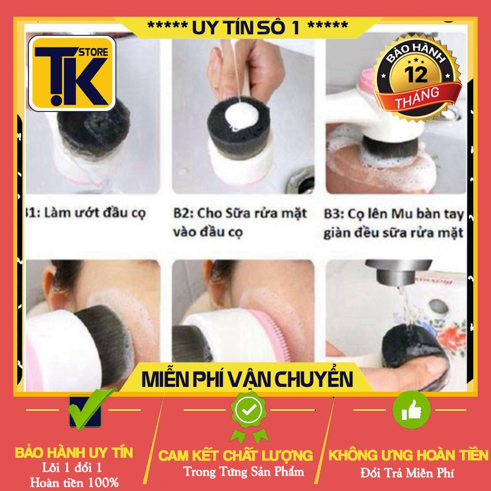 [Hàng Loại 1] Cọ rửa mặt 2 đầu massage mềm mại . .