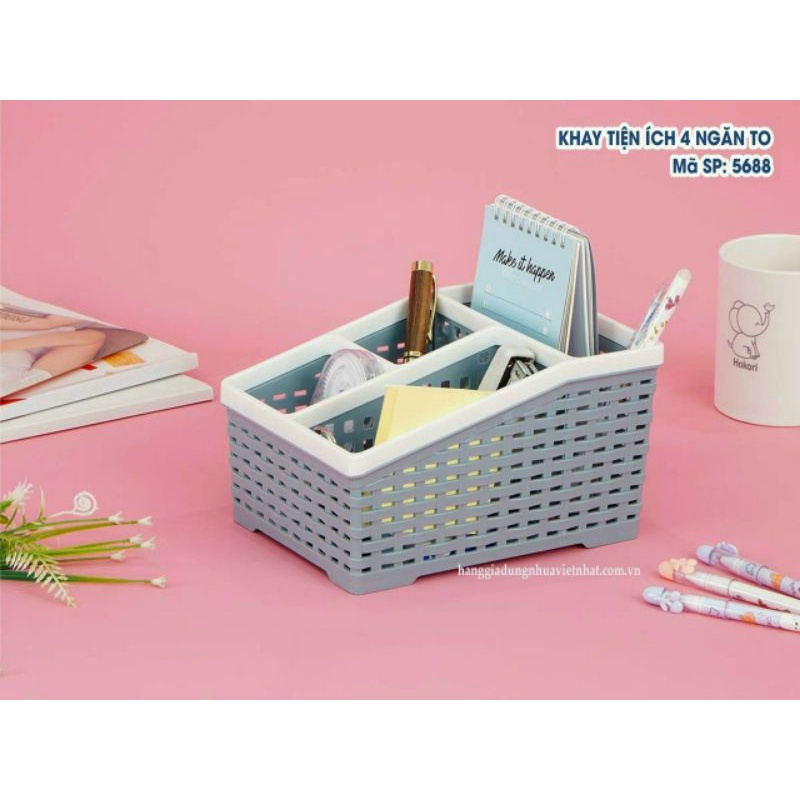 💖 Khay tiện ích 4 ngăn to 5688 Việt Nhật