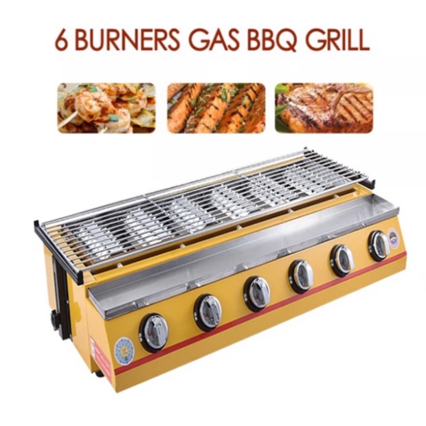 Bếp nướng ga 6 đầu đốt cao cấp - Bếp nướng bằng gas 6 trụ ETON ET-K233