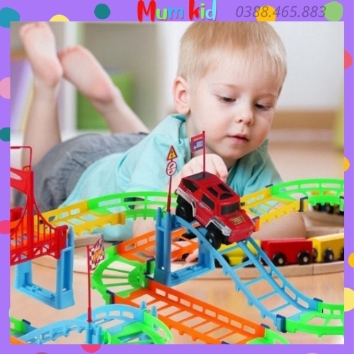 Bộ đồ chơi lắp ráp, lắp ghép mô hình đường ray xe lửa cho bé trai, gái 3 4 5 6 7 8 tuổi. Trò chơi trí tuệ cho trẻ em