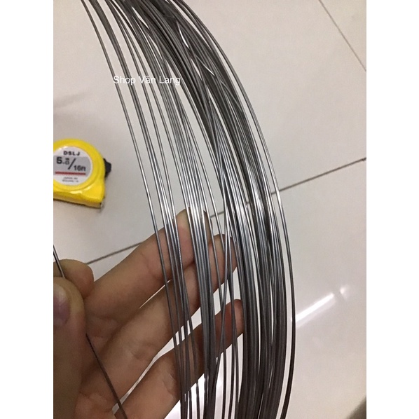 Dây thép inox 0,5 li, 0,8 li, 1 li, 1,5li, 2 li, 2,5li sáng bóng dễ uốn