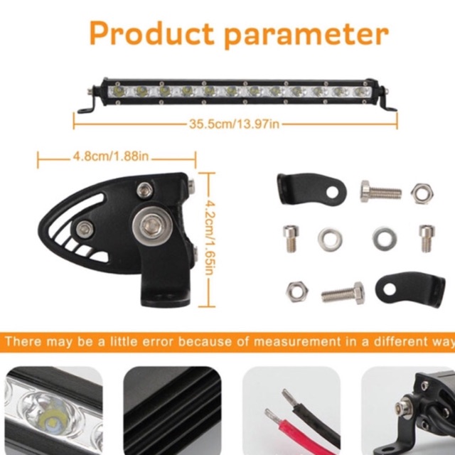 Đèn Trợ Sáng, Đèn Ban Ngày 12 Led 36W Cho Ô Tô