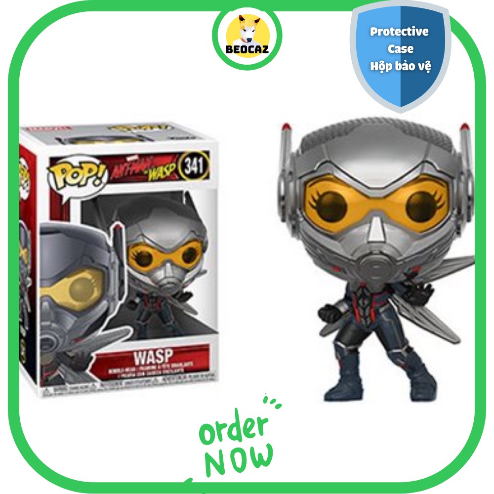 [Ship Hỏa Tốc] [Tặng Hộp Bảo Vệ] [Chính hãng] Mô hình Funko Pop Marvel Người Ong The Wasp No.341 phim Ant Man Người Kiến