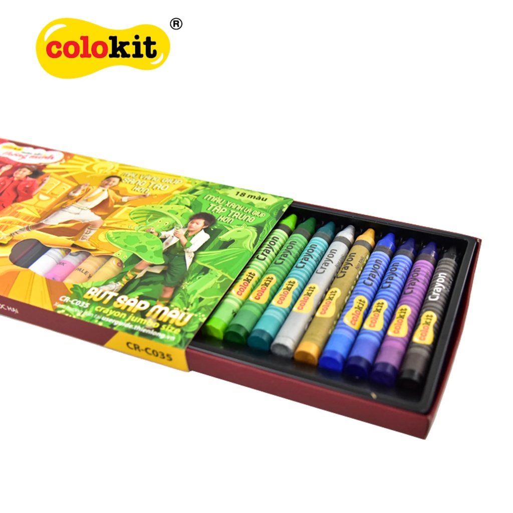 Bộ sáp màu Thiên Long Colokit 10/12/18/24 màu