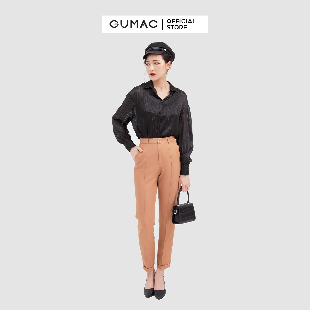 Áo sơ mi vải sọc AB11001 GUMAC( mỏng+cókèm áo trong)