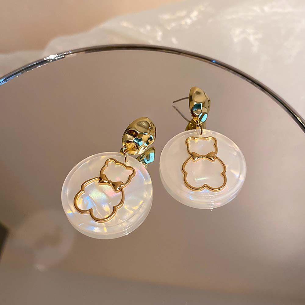 QQMALL Khuyên Tai Acrylic Dáng Dài Thanh Lịch Cho Nữ