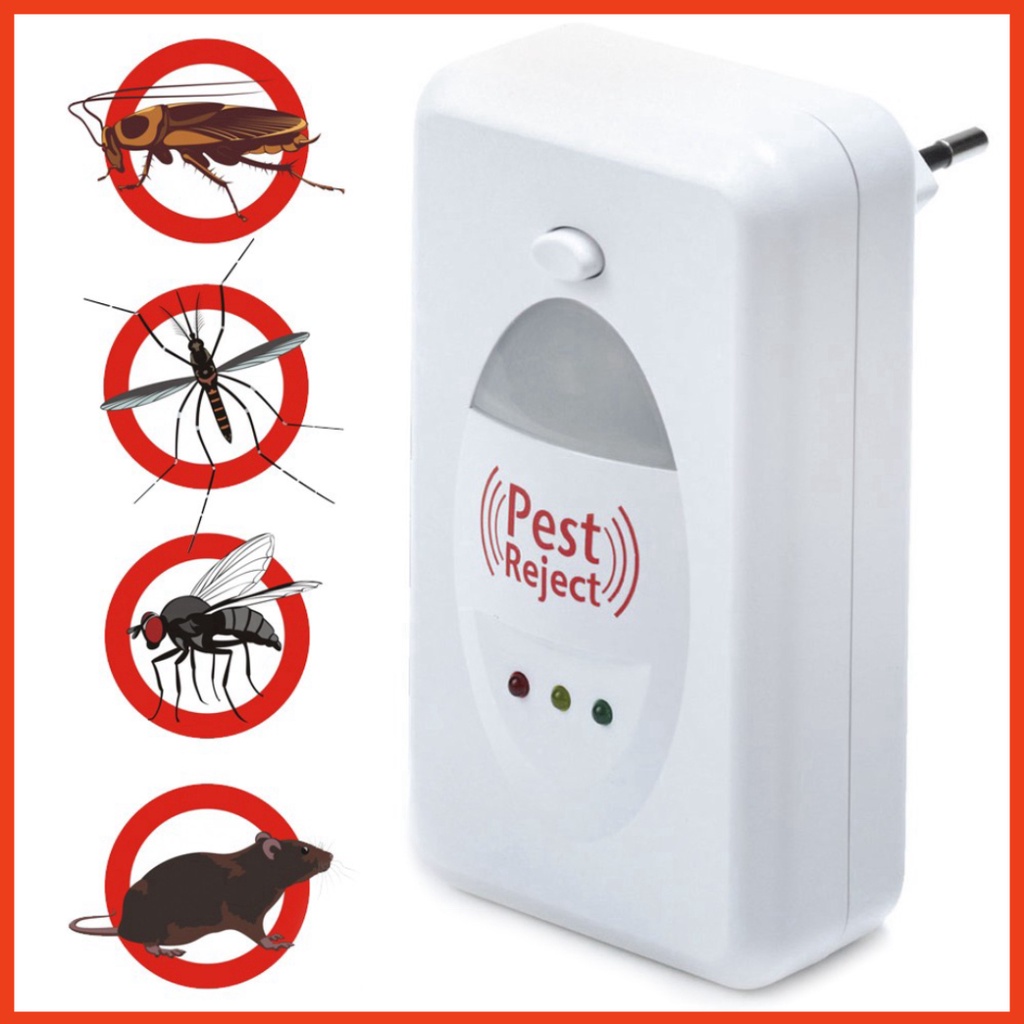 ⚡ Freeship ⚡ Thiết Bị Đuổi Côn Trùng Pest Reject - Máy Đuổi Chuột Gián Muỗi