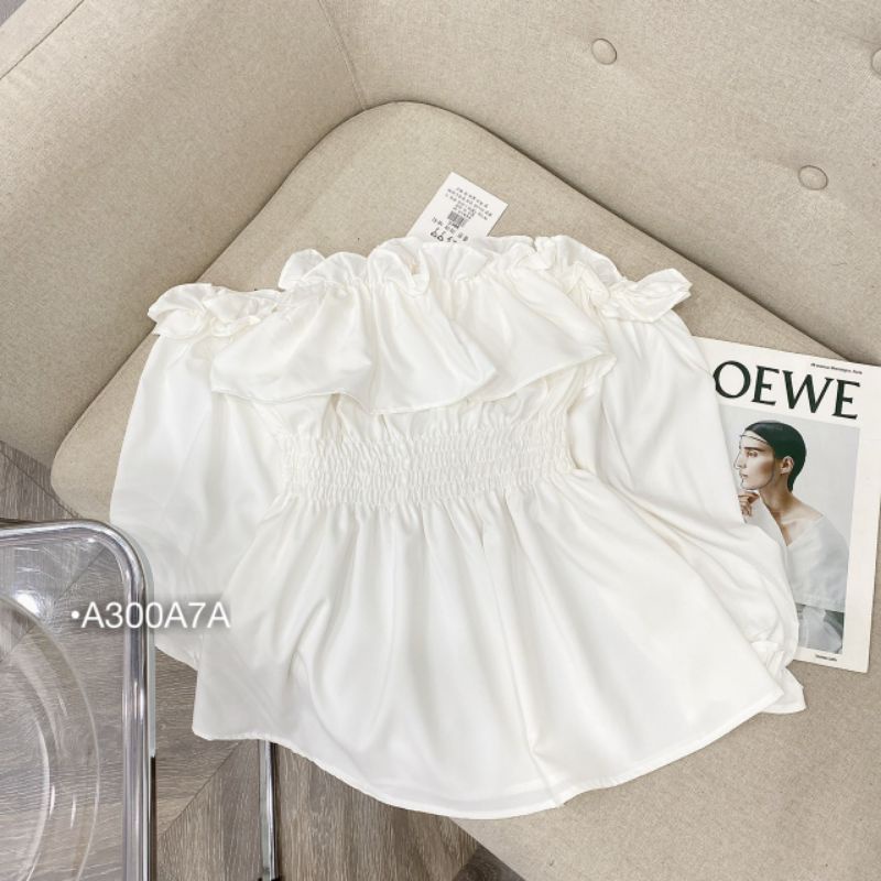 ÁO SƠ MI NỮ TAY DÀI BIGSIZE ,ÁO KIỂU TRỄ VAI BÈO NGỰC CHUN EO TAY BỒNG TIỂU THƯ VOAN MỊN MÁT