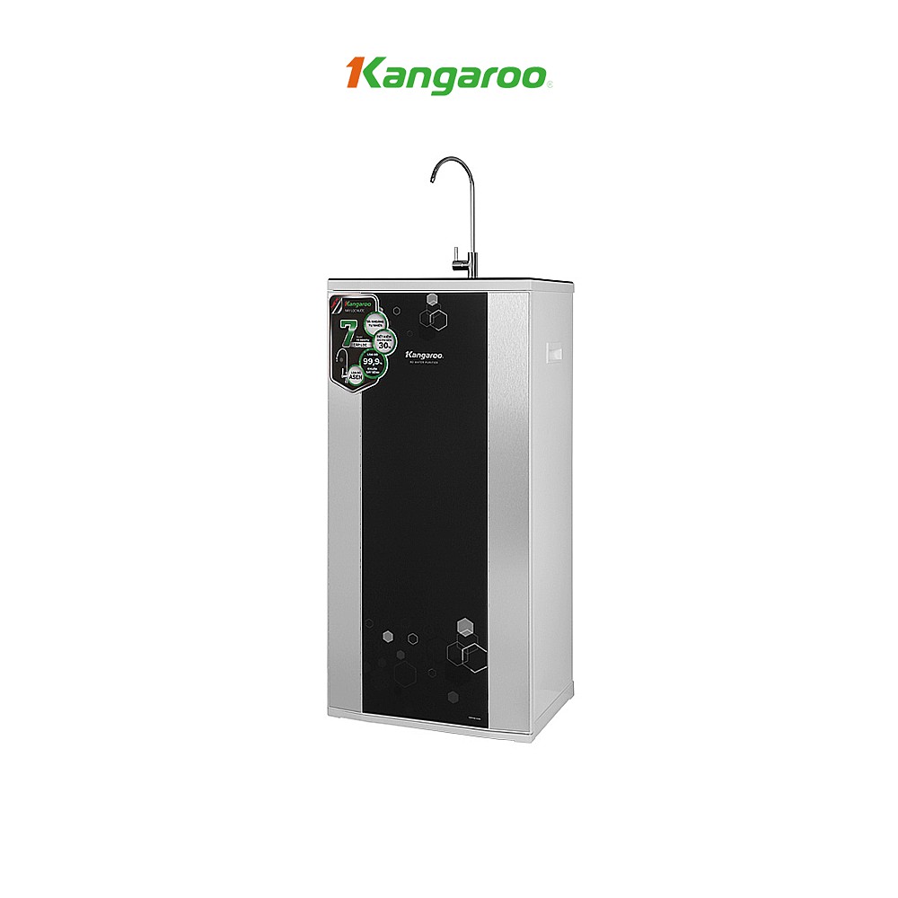 Máy lọc nước RO 7 lõi lọc Kangaroo model KG88A vỏ tủ VTU màu đen