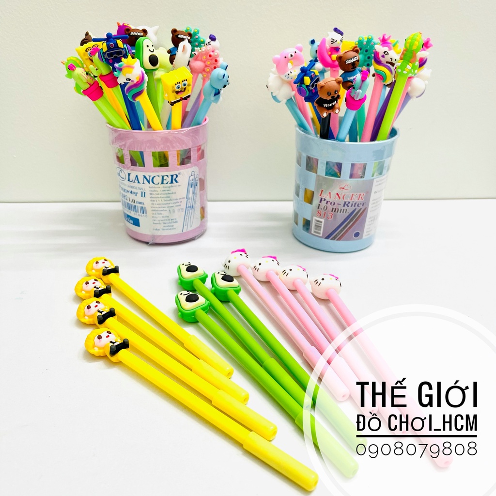 [HOT-NHIỀU MẪU] Bút bi unicorn mực nước đầu thú nhiều kiểu dáng dễ thương siêu ngộ nghĩnh dành cho bé yêu