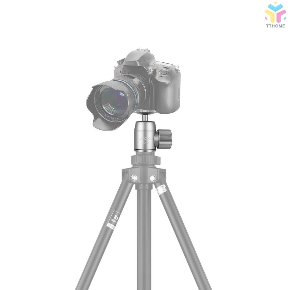 T&T Andoer D-3 Mini Tripod Ball Head Aluminium Alloy Tripod Mount Ballhead with 1/4inch Srew 3/8inch Screw Hole 360° Rot