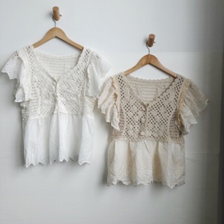 Áo vải xô phối len cao cấp [Ảnh thật]