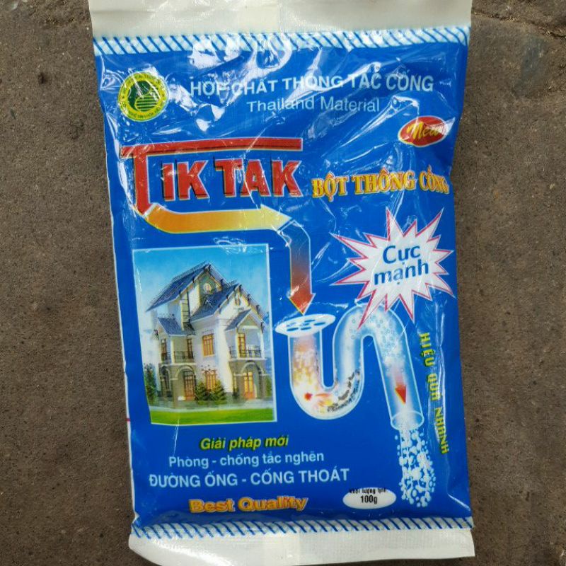 Combo 5 gói bột thông cống, thông tắc đường ống  TICTAC TIC TAC