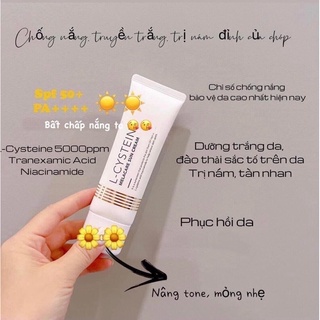 Kem chống nắng truyền trắng huỷ nám L-Cysteine 5000ppm 004