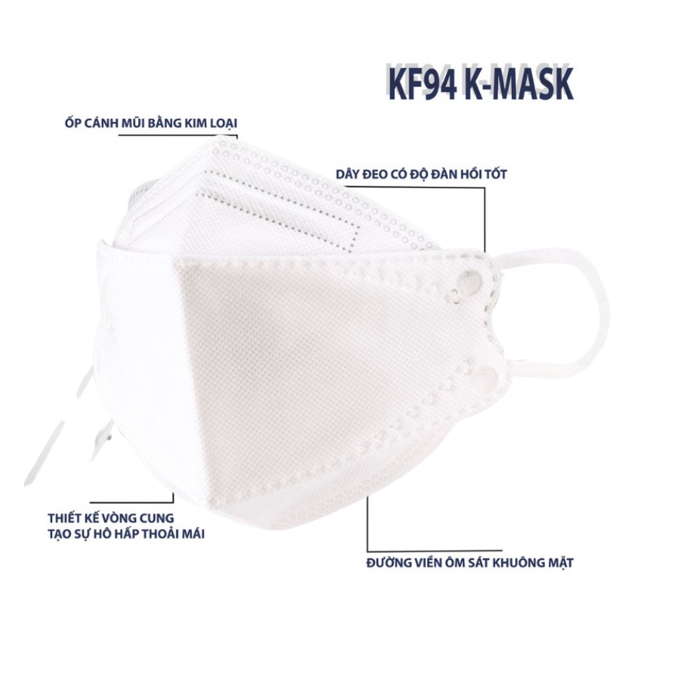 Khẩu trang y tế 4 lớp 4D Mask KF94 Đại Phát hàng chính hãng 1 túi 10 chiếc