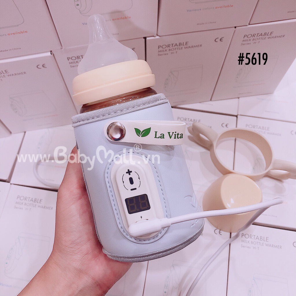 Hâm ủ bình sữa di động thông minh - máy ủ hâm bình sữa sạc bằng USB LA VITA