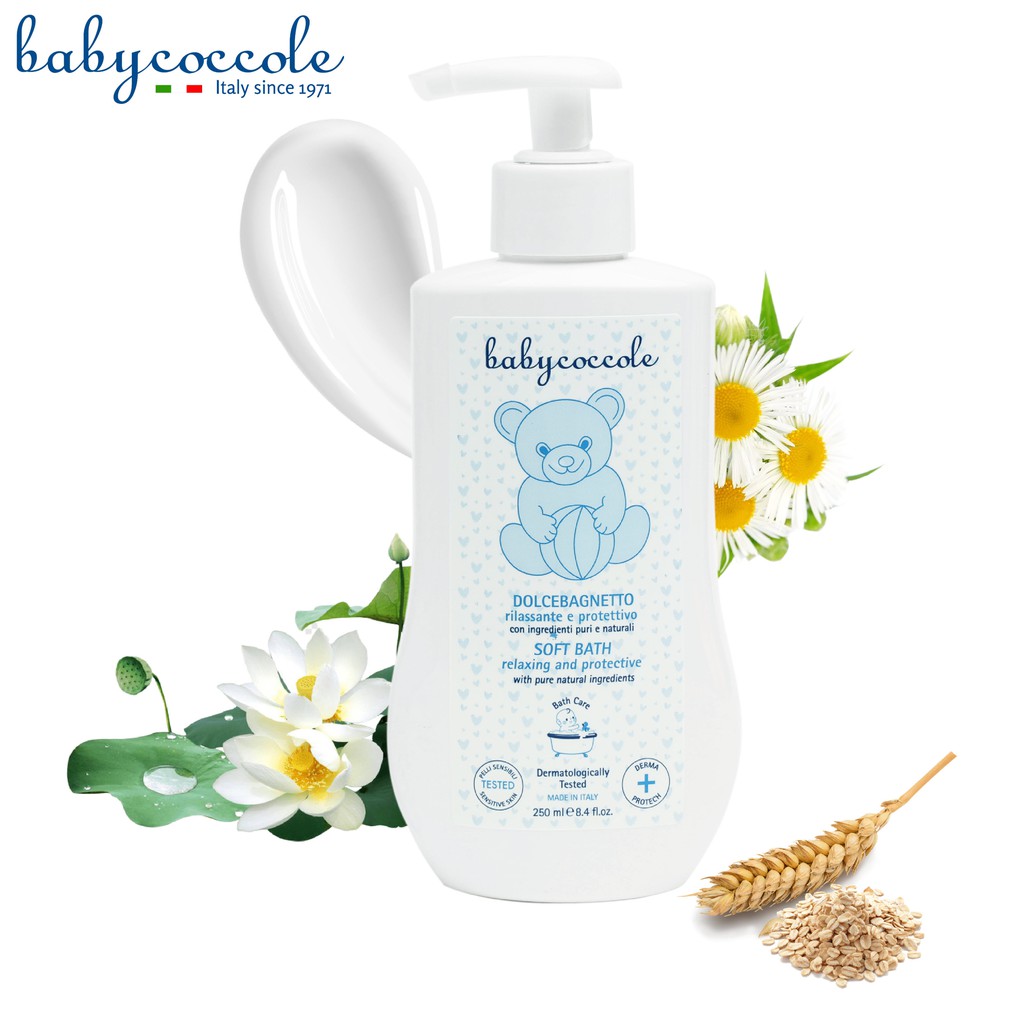 Sữa tắm giữ ẩm chiết xuất hoa sen Babycoccole 250ml 0M+