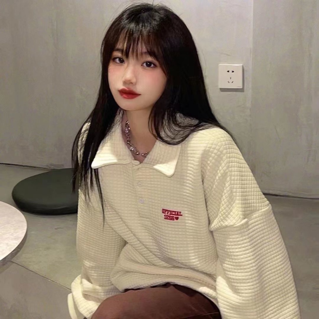 Jiashucheng Áo Nỉ Dài Tay Form Rộng Phong Cách Hàn Quốc Thời Trang Mùa Hè Mới