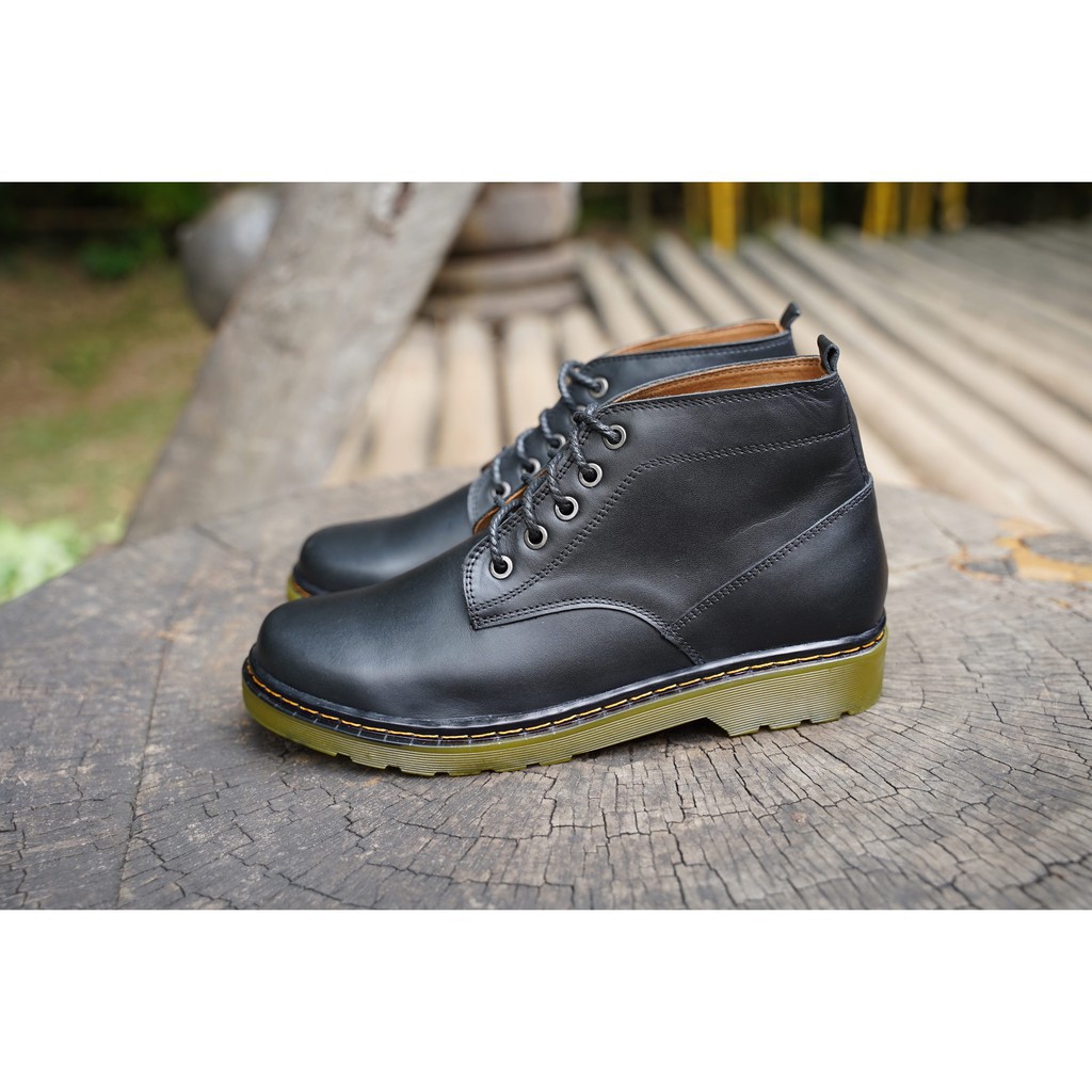 Giày da nam dáng cổ cao Dr Martens - DR09- giày da nam đế xanh cao cổ mẫu mới năm 2019 chính hãng 100% - domanh98