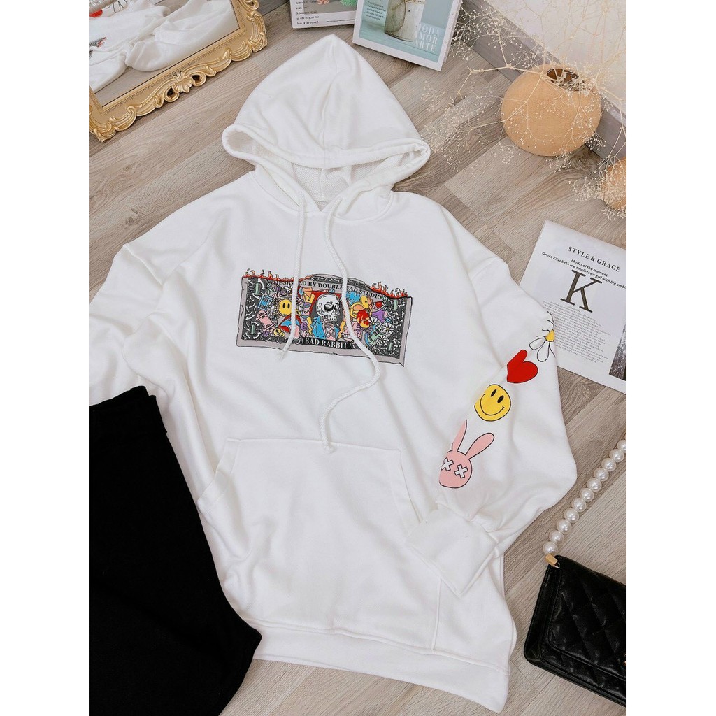 Set hoodie nữ, áo hoodie nữ form rộng kèm quần leging tay phối họa tiết form chuẩn hàng cao cấp Tây Thi Shop | BigBuy360 - bigbuy360.vn