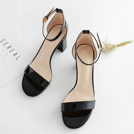 Dép nữ cao gót gót vuông 6cm quai hậu cài chất xịn. Giày sandal cao gót, Giày cao gót.