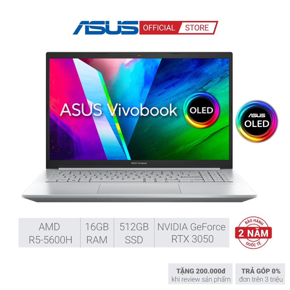 Laptop ASUS Vivobook M3500QC-L1388W R5-5600H/16GB/512GB SSD/RTX 3050/15.6 inch/Win11