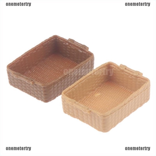 【derge】1/12 Dollhouse Miniature Resin Food Storage Basket Model Accessories To
